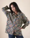 Mandala Magic- Ajrakh Print Oversized Shirt 